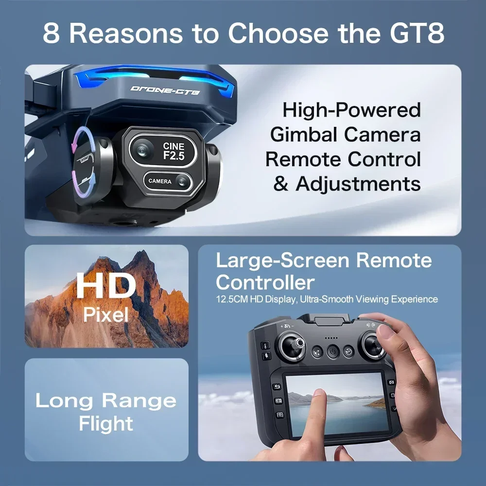 Drone 4K HD GT8 Camera Obstacl - Jjrc Drone X12 review and price