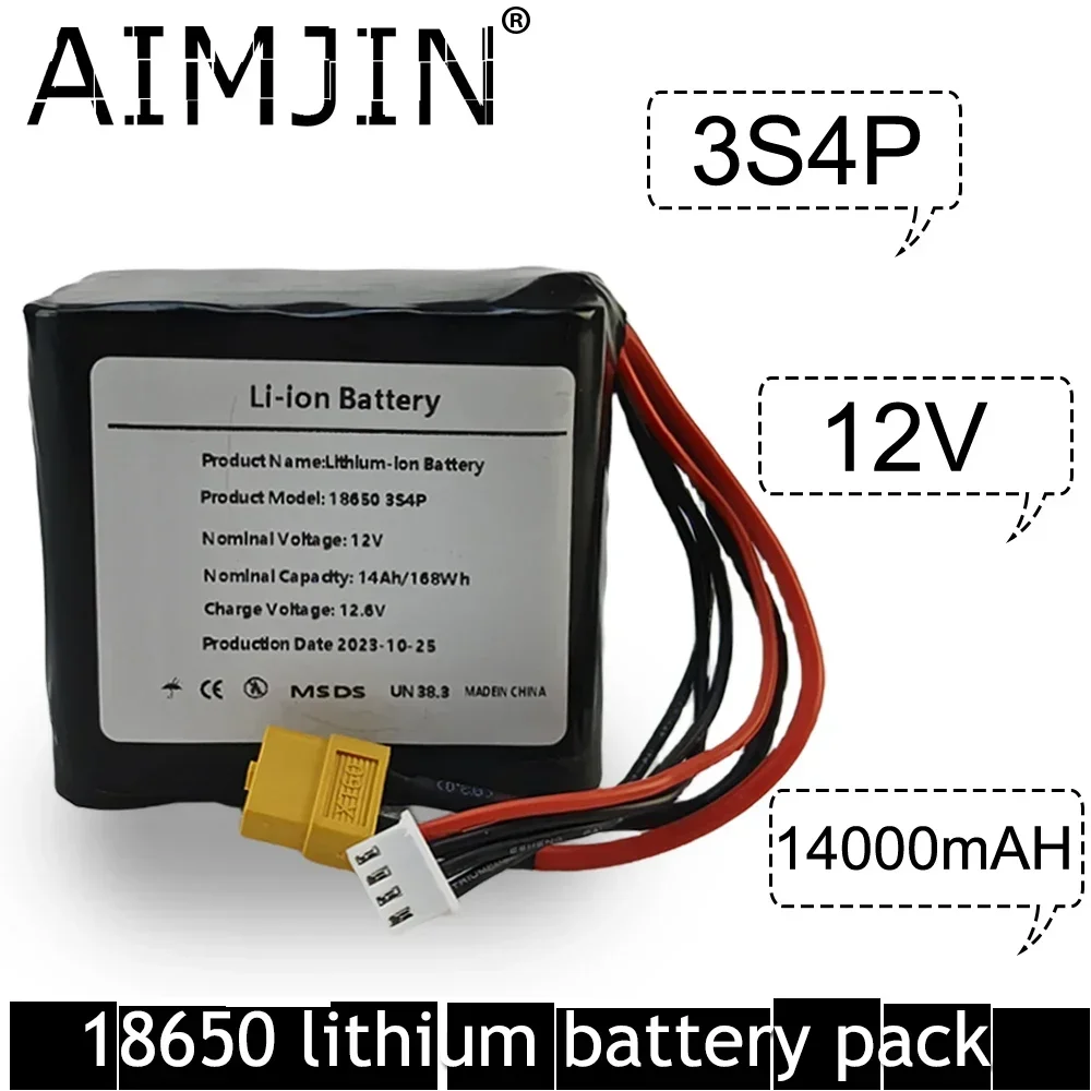 12V 14000mAh 3S4P Battery Pack - Drone Battery Bag review and price