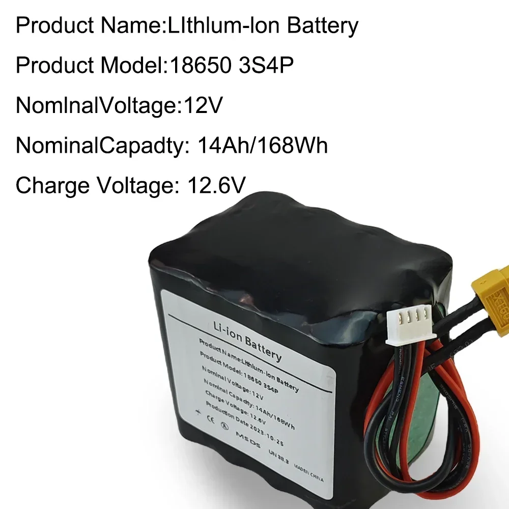 12V 14000mAh 3S4P Battery Pack - Drone Battery Bag review and price