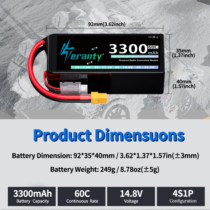 TERANTY 4S 3300mAh Lipo Batter - Drone Battery 3S review and price