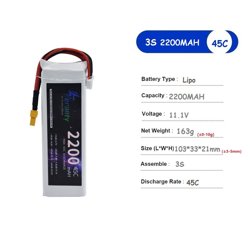 3S 11.1V Lipo Battery Deans XT - Drone Battery 3S review and price